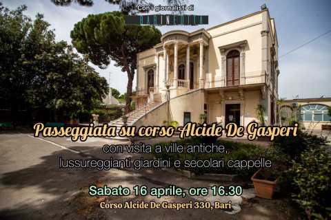 Passeggiata su corso Alcide De Gasperi con visita a ville antiche, lussureggianti giardini e secolari cappelle